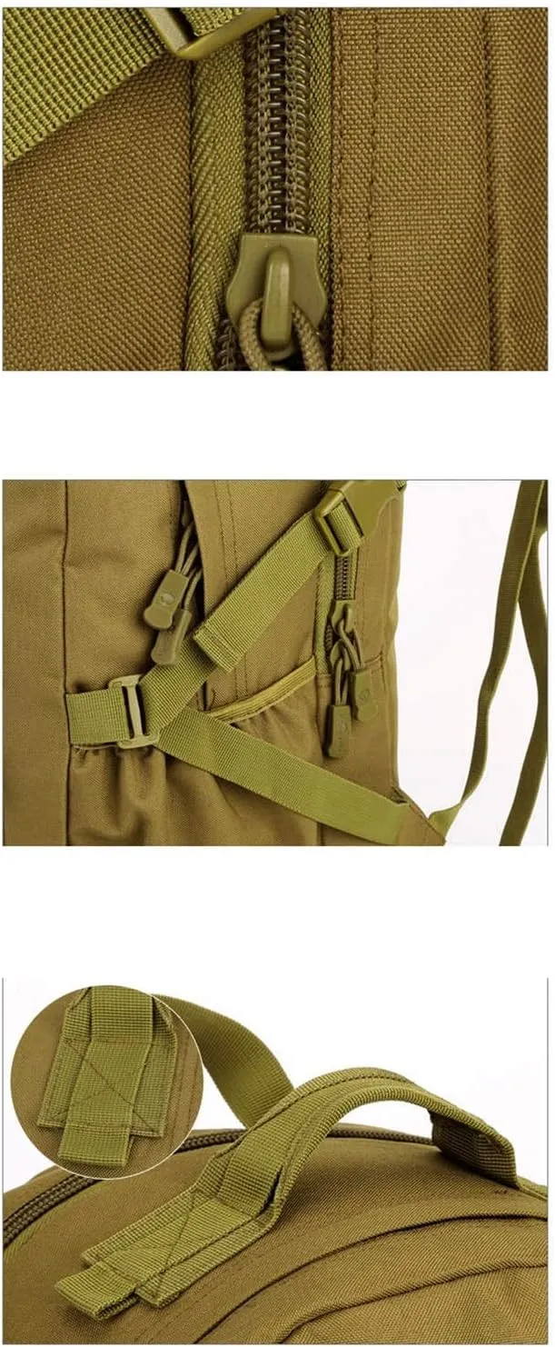 Jungle Leopard 40L Military Rucksack Backpack for Men Hiking Backpack Riding Knapsack Bag Book Student Satchel(S405-40-CP)