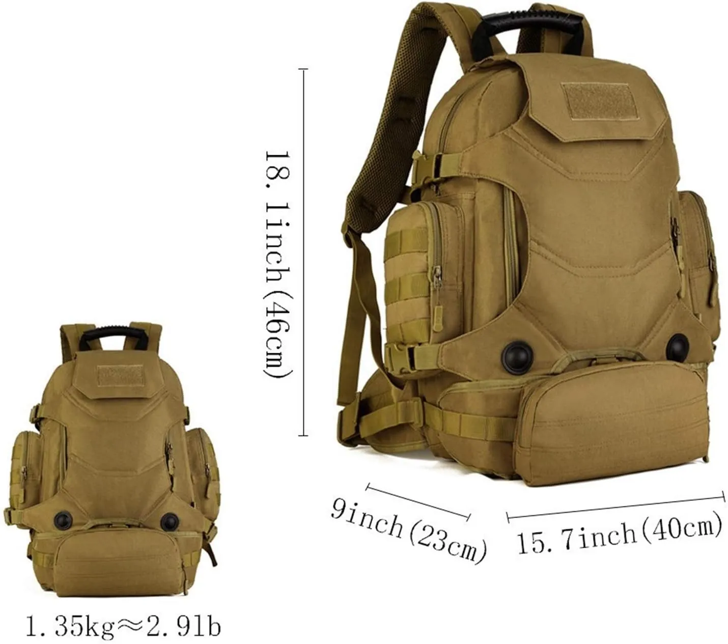 Jungle Leopard Travel Backpack Army Molle Sport Bag Men Camping Hiking Tactical Backpack Military Backpack 40L(S427-40L-T)