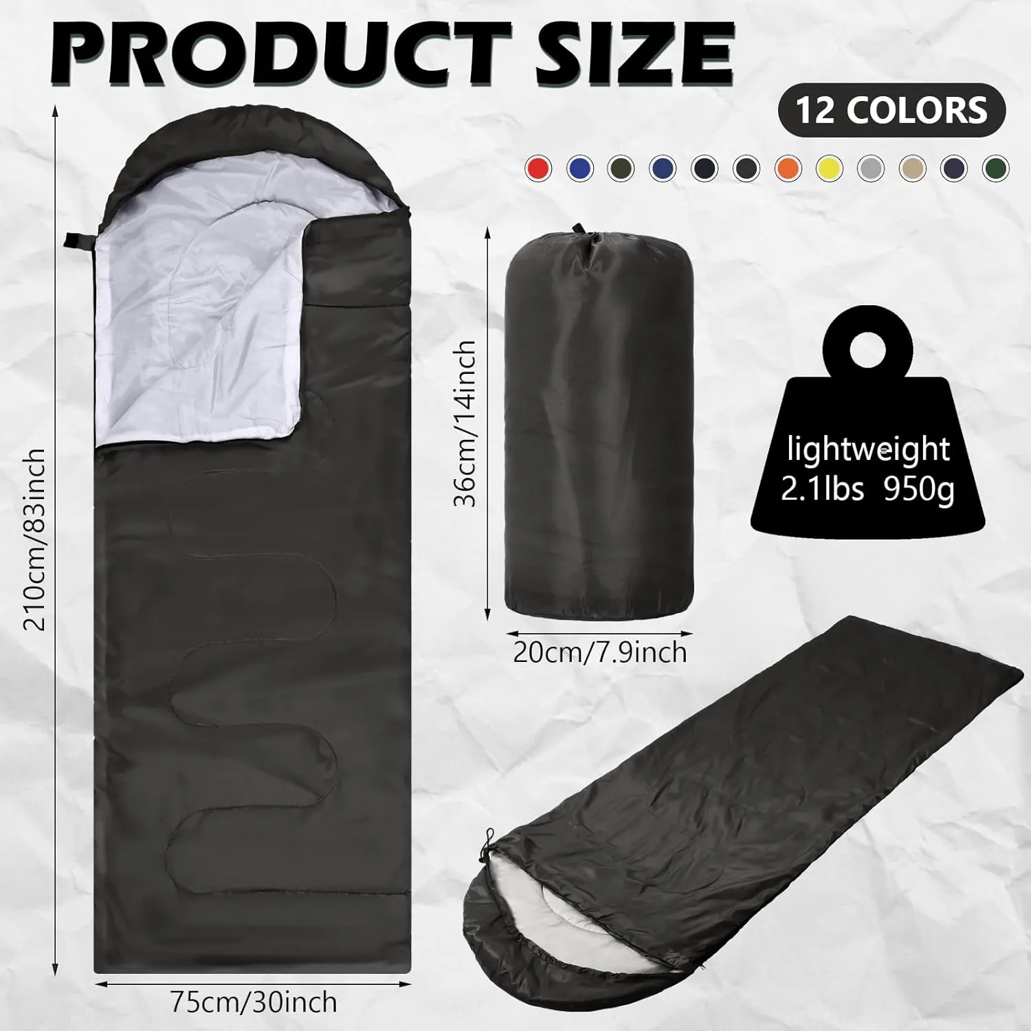 Junkin 36 Pcs Camping Sleeping Bags Bulk for Adults Homeless 4 Seasons Warm Cold Weather Camping Gear Equipment Waterproof Lightweight with Compression Bag for Backpacking Hiking