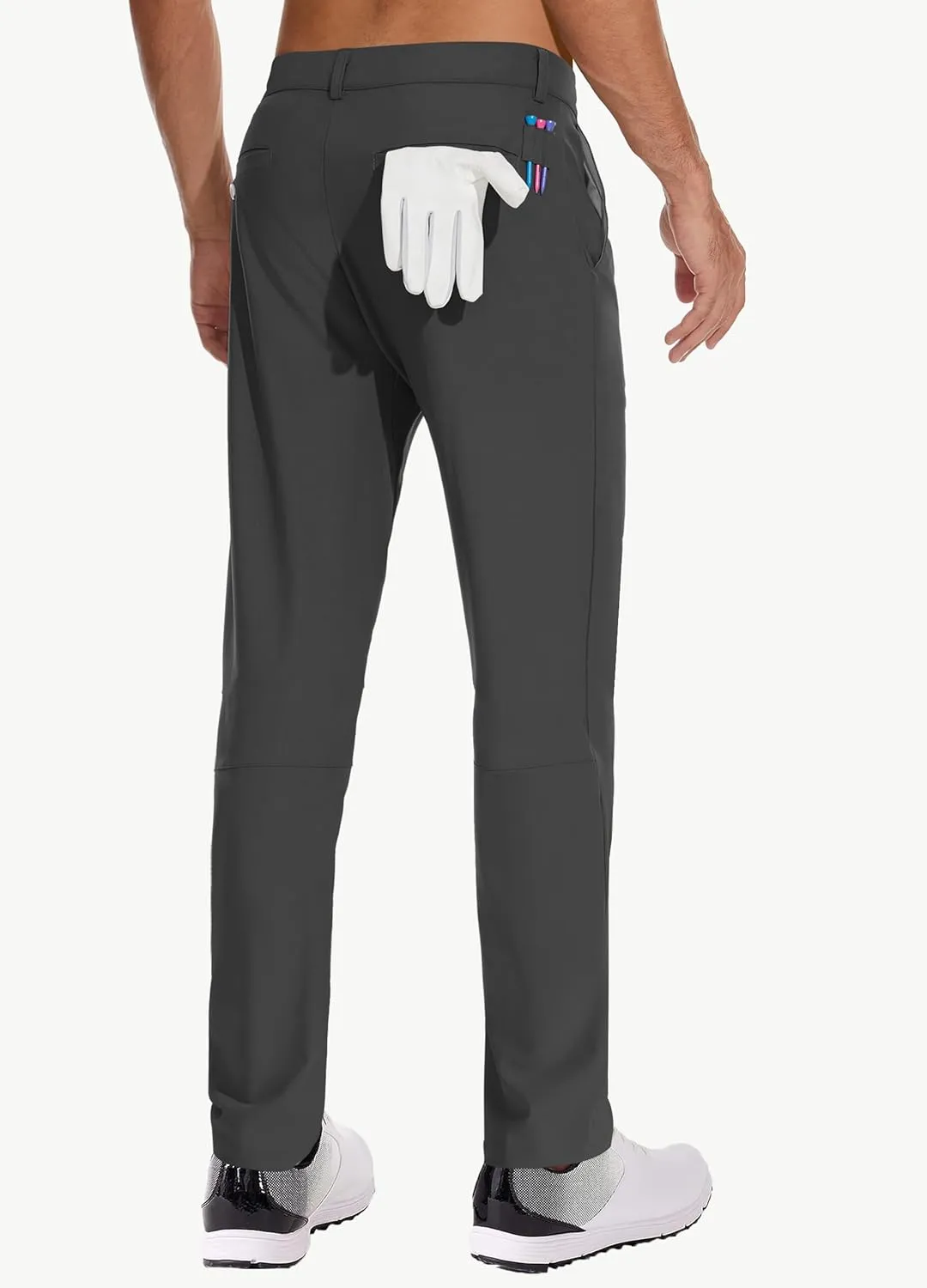 JWM Men's Golf Dress Pant Stretch - 30"/32"/34" Work Business Casual Comfy Trousers Slacks Quick Dry Lightweight 5 Pockets