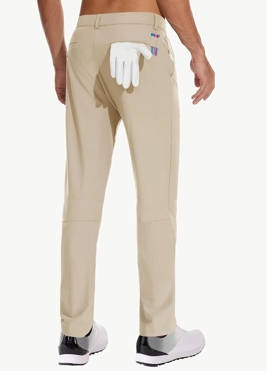 JWM Men's Golf Dress Pant Stretch - 30"/32"/34" Work Business Casual Comfy Trousers Slacks Quick Dry Lightweight 5 Pockets