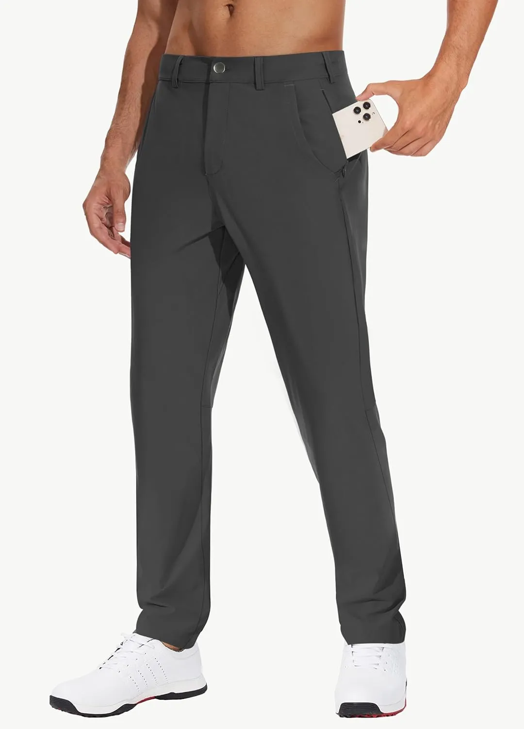 JWM Men's Golf Dress Pant Stretch - 30"/32"/34" Work Business Casual Comfy Trousers Slacks Quick Dry Lightweight 5 Pockets