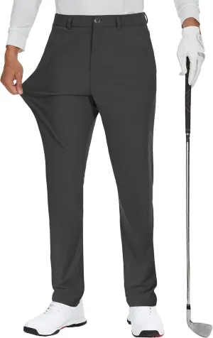 JWM Men's Golf Dress Pant Stretch - 30"/32"/34" Work Business Casual Comfy Trousers Slacks Quick Dry Lightweight 5 Pockets