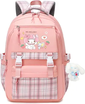 Kawaii Backpack Large Capacity Backpack Girl's Backpack Suitable for Daily Use on School Excursions with Cute Pendant