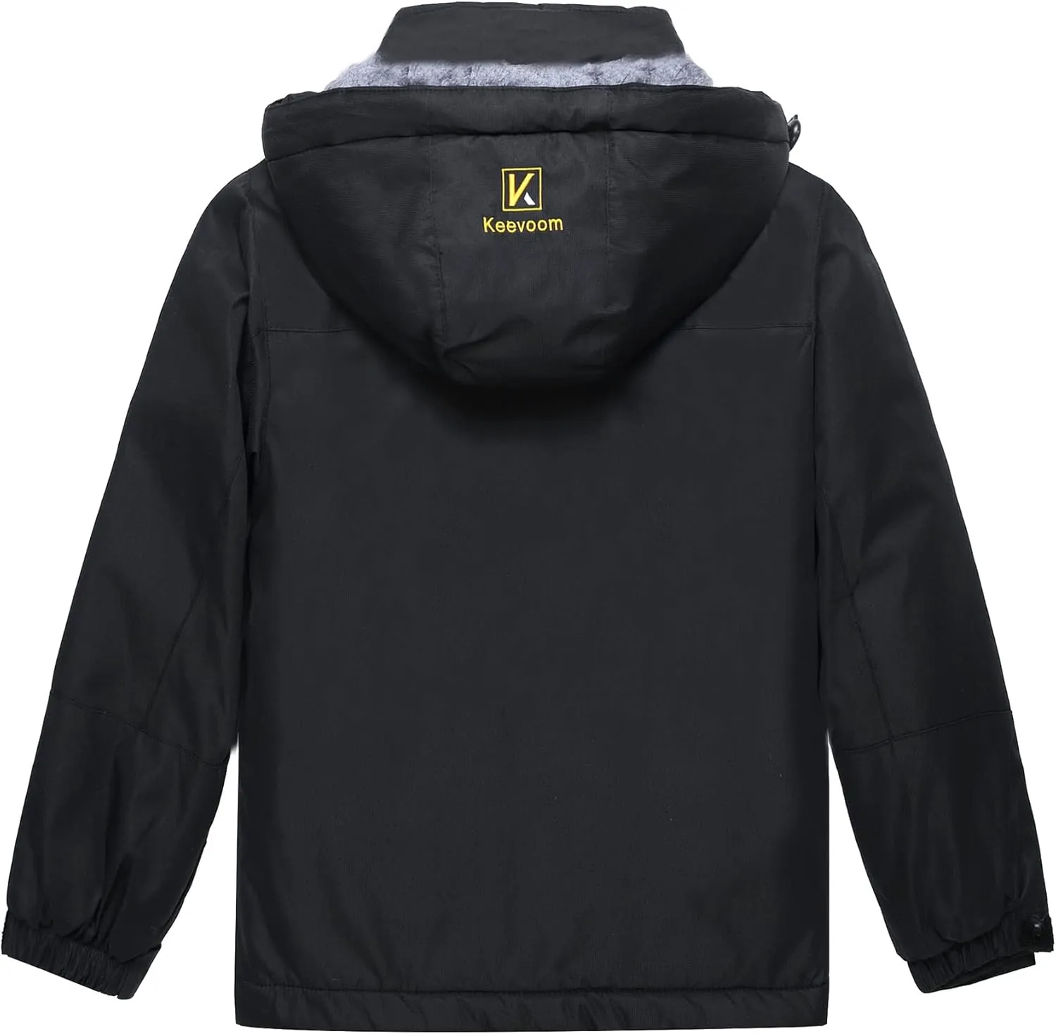 Keevoom Boy's Waterproof Ski Jacket Winter Warm Thick Snow Coat Windproof Fleece Kids Outdoor Hooded Snowboard Jackets