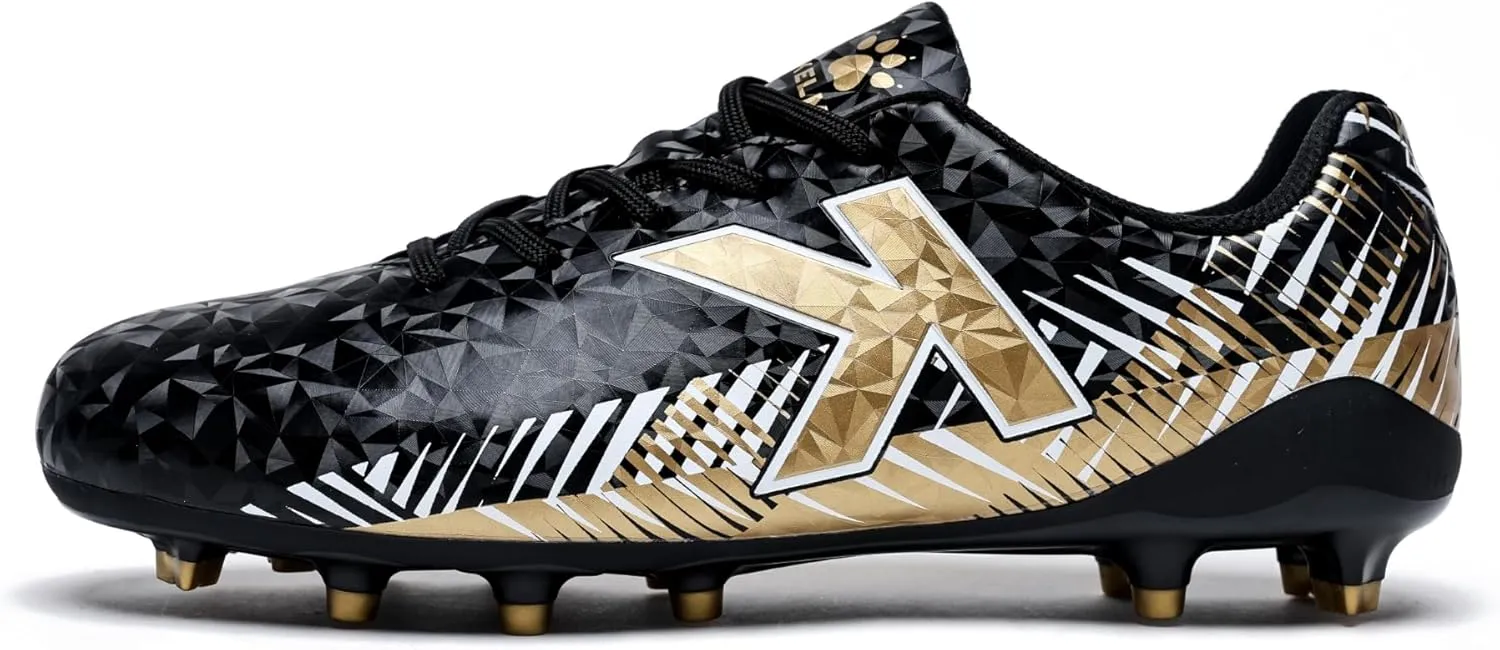 KELME Nebula Men's Soccer Cleats, Firm/Artificial Ground Shoes, for Outdoor Football Rugby Baseball