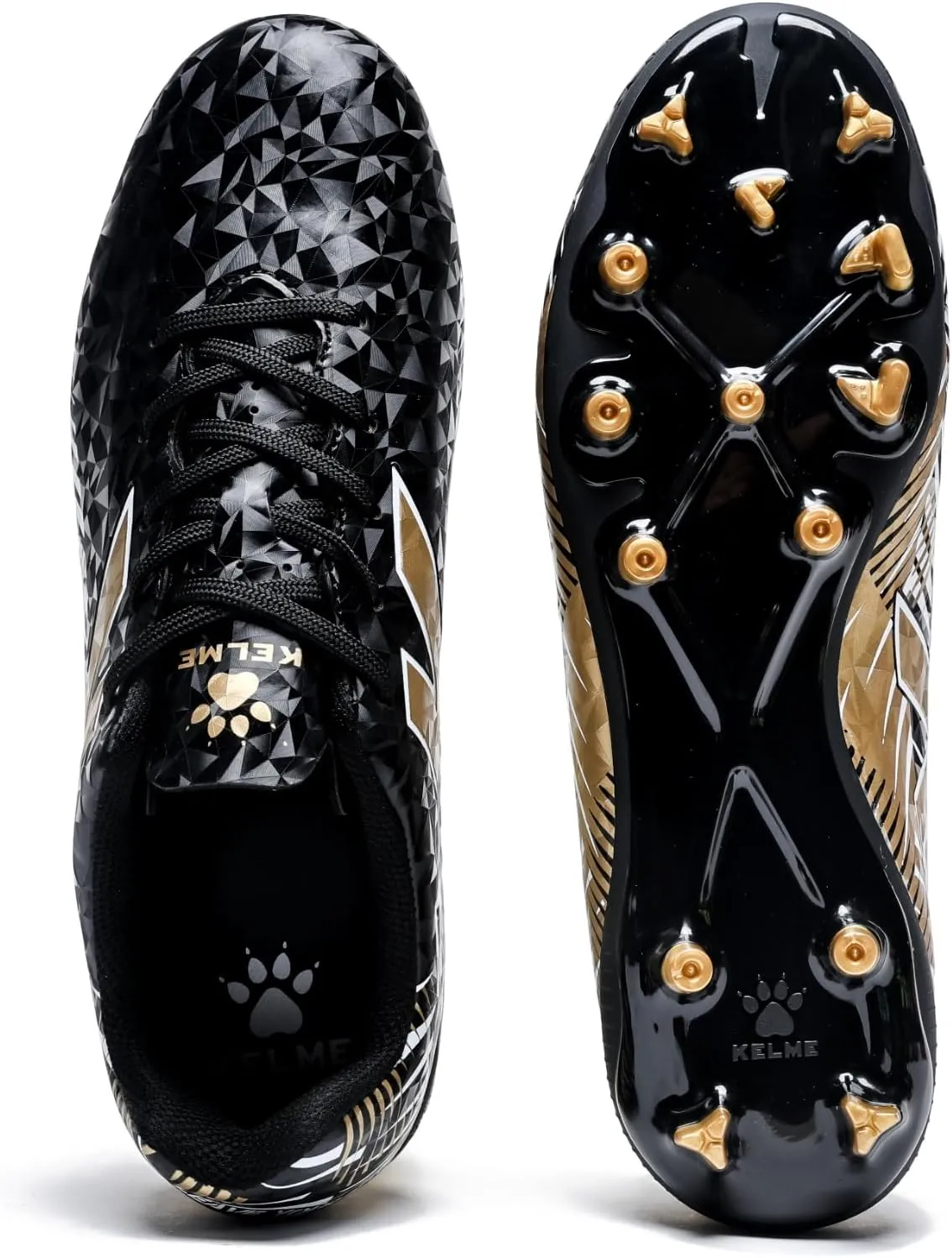 KELME Nebula Men's Soccer Cleats, Firm/Artificial Ground Shoes, for Outdoor Football Rugby Baseball
