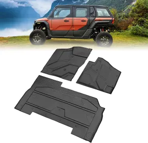 KEMIMOTO TPE Floor Mat Compatible with Polaris Xpedition XP 5/ADV 5 2024  Front and Rear Anti-Slip Foot Mat Easy to Clean Waterproof Footwell Mats Compatible with Polaris Xpedition Accessories 3 PCS