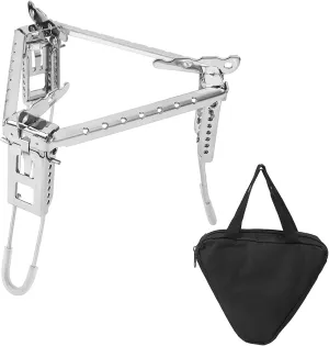 KENANLAN Compact Foldable Gas Stove Pot Rack and Canister Stand, Outdoor Camping Triangle Burner Bracket, Essential Accessory for Outdoor Cooking and Camping