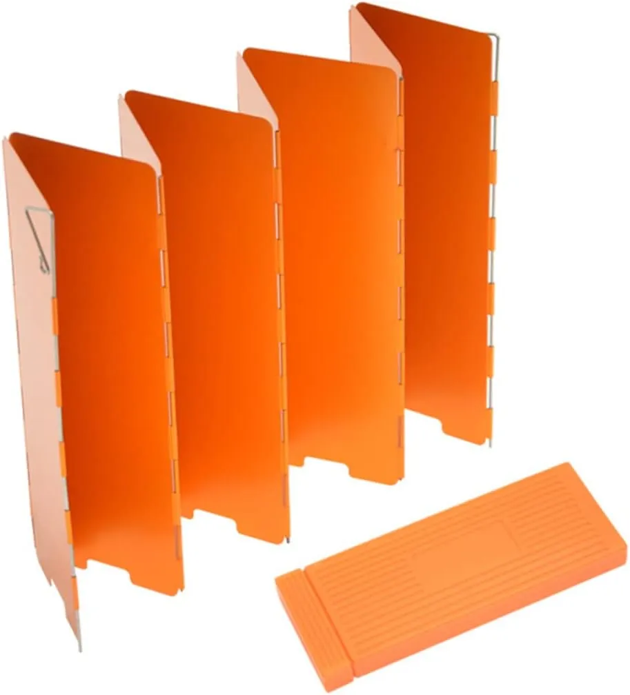 KESYOO Outdoor Wind Screen for Camping Stove Plates Windscreen with Storage Box Yellow Portable Cooking Shield for Efficient Fuel Use Easy to Carry for Picnics