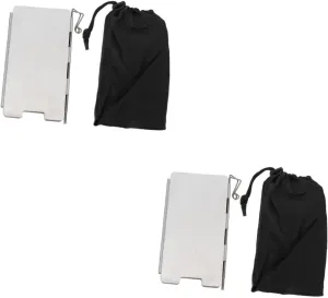 KESYOO Windshield Stove Windscreen Windscreens Cooking Shade Portable Foldable Camping Supplies Folding