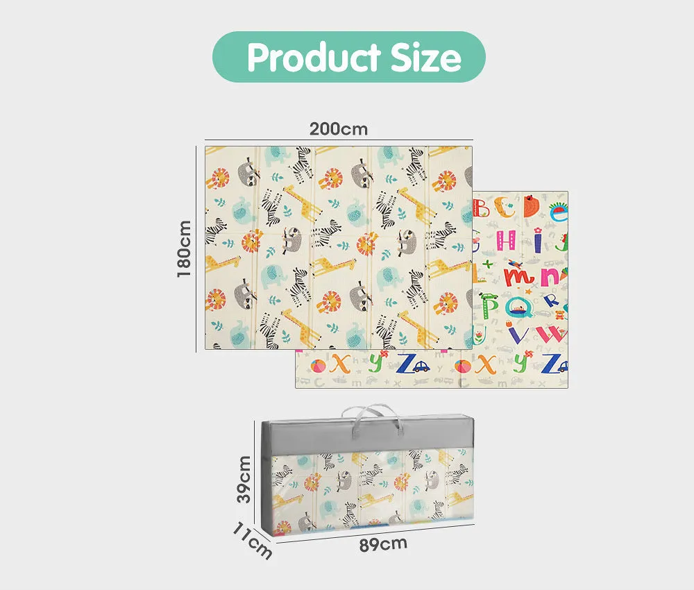 Kids Play Mat XPE Foam Double Folding Pad Non-slip Carpet