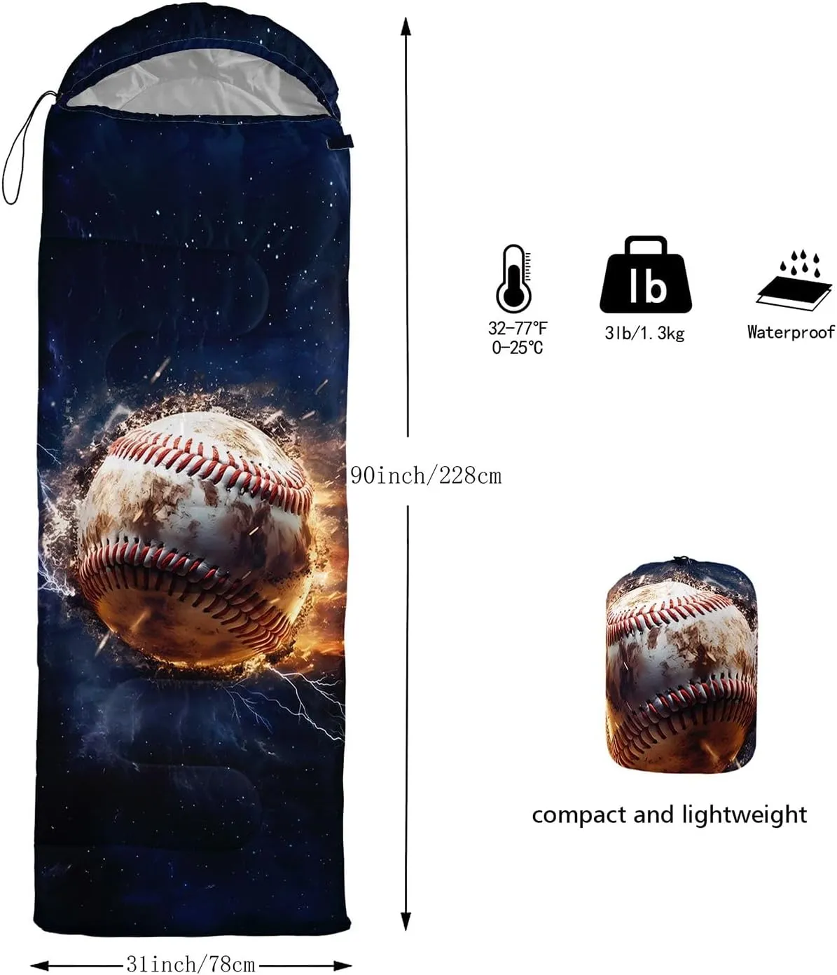 Kids Sleeping Bag for Boys Girls,Checkerboard Cat Print-Lightweight Warm Portable Outdoor Indoor-Waterproof Cold Weather Resistant Sleeping Bag for Camping Hiking