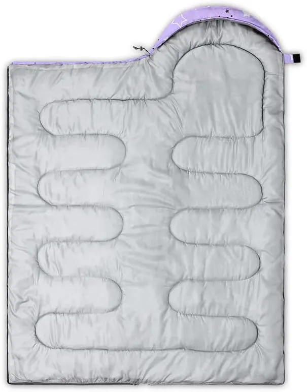 Kids Sleeping Bag for Boys Girls,Rocket Moon Print-Lightweight Warm Portable Outdoor Indoor-Waterproof Cold Weather Resistant Sleeping Bag for Camping Hiking