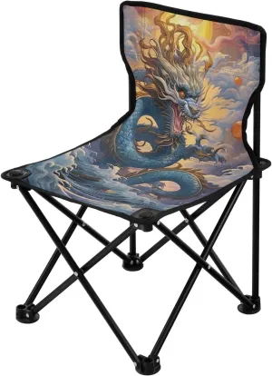 Kigai Folding Camping Chair Heavy Duty Chair Ultralight Compact Portable Beach Chair for Outdoor Camp, Hiking, Travel, Beach, Sporting Event and Picnic, Chinese Dragon