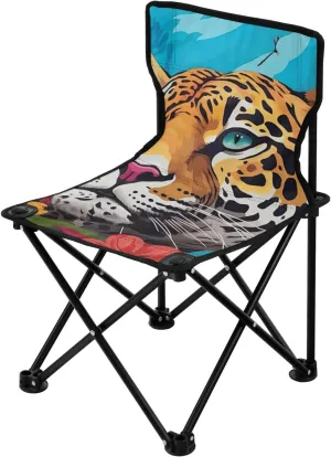 Kigai Folding Camping Chair Heavy Duty Chair Ultralight Compact Portable Beach Chair for Outdoor Camp, Hiking, Travel, Beach, Sporting Event and Picnic, Colorful Pattern