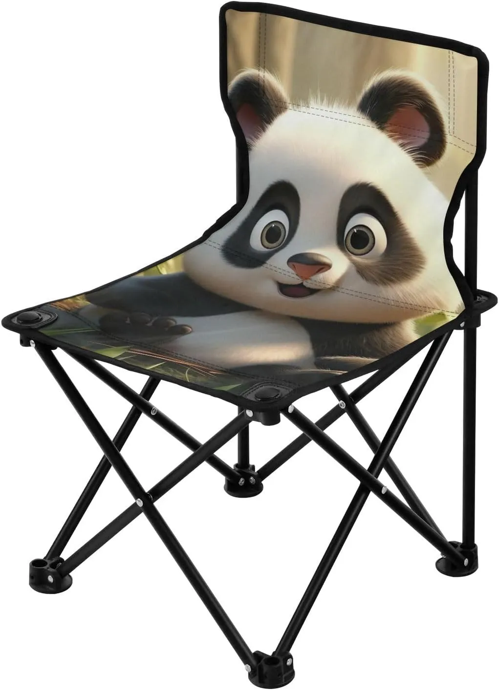 Kigai Folding Camping Chair Heavy Duty Chair Ultralight Compact Portable Beach Chair for Outdoor Camp, Hiking, Travel, Beach, Sporting Event and Picnic, Cute Panda