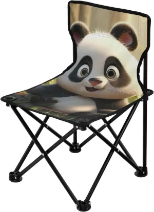 Kigai Folding Camping Chair Heavy Duty Chair Ultralight Compact Portable Beach Chair for Outdoor Camp, Hiking, Travel, Beach, Sporting Event and Picnic, Cute Panda