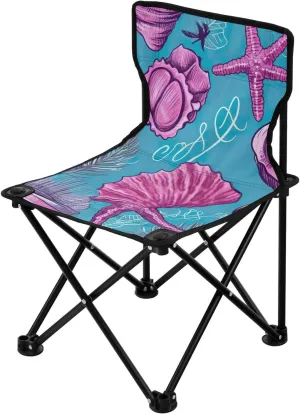 Kigai Folding Camping Chair Heavy Duty Chair Ultralight Compact Portable Beach Chair for Outdoor Camp, Hiking, Travel, Beach, Sporting Event and Picnic, Seashell Pattern