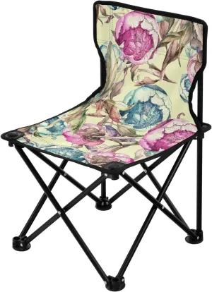Kigai Folding Camping Chair Heavy Duty Chair Ultralight Compact Portable Beach Chair for Outdoor Camp, Hiking, Travel, Beach, Sporting Event and Picnic, Vintage Flower