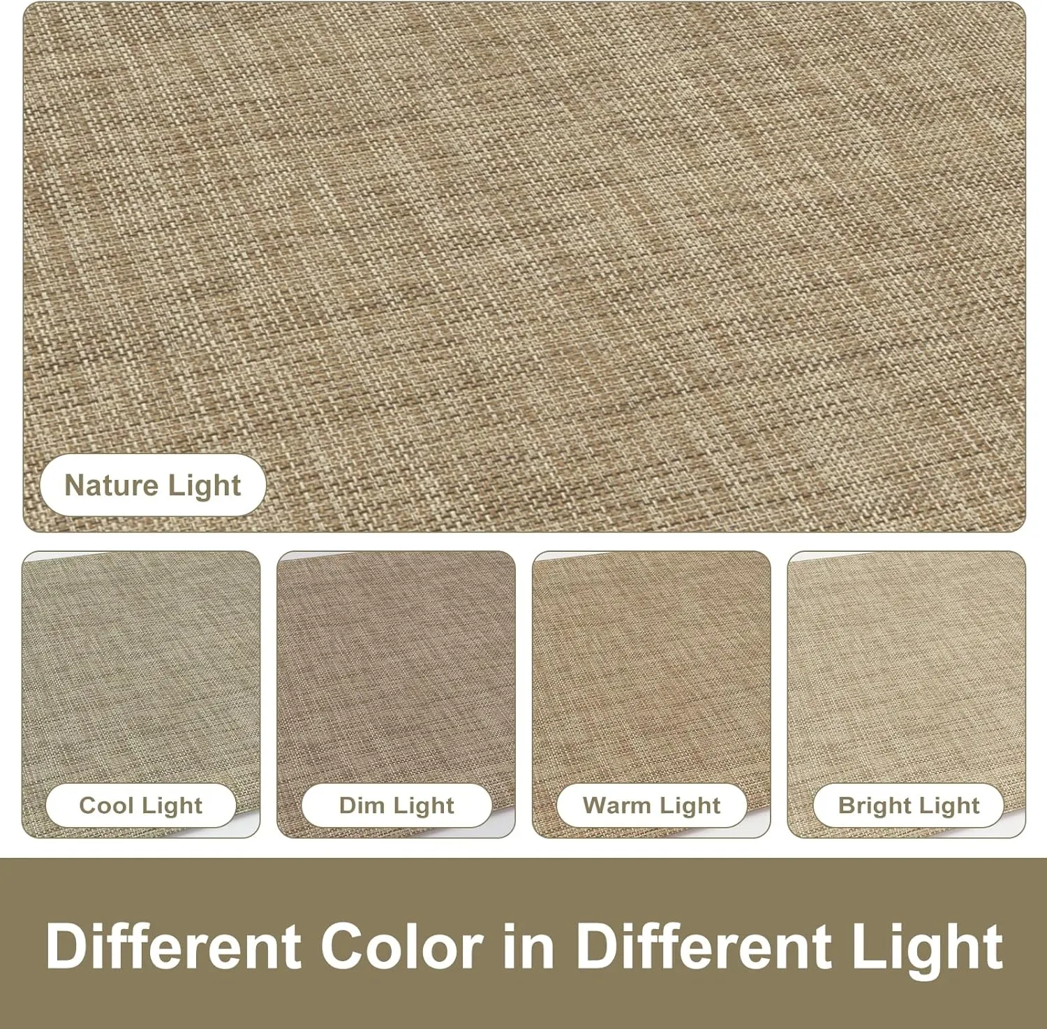 KIMODE Anti Fatigue Kitchen Mat for Floor, 17.3"x29" Cushioned Farmhouse Kitchen Rug, Non Slip Waterproof Kitchen Floor Mat, Comfort Textilene Standing Mat for Laundry Office Sink Desk Light Brown