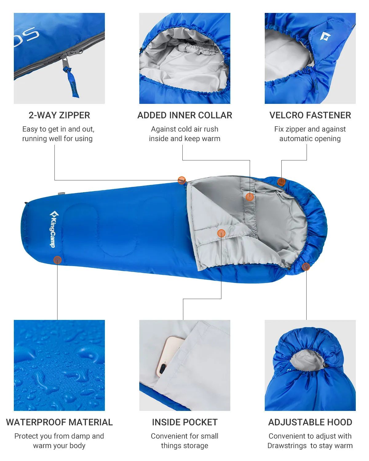 KingCamp Treck 300 Sleeping Bag-Mummy