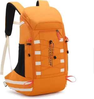 King'sGuard 40L Hiking Backpack with Rain Cover Travel Backpack for Men Women Lightweight Waterproof Outdoor Climbing Camping Daypack (Orange)