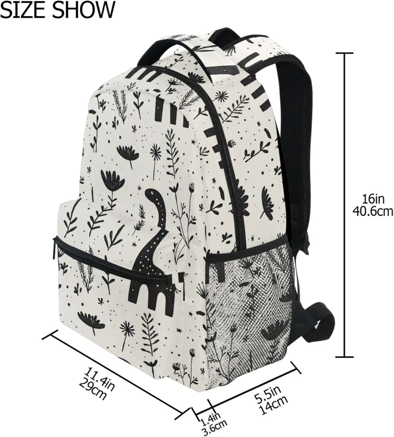 KLL Day Backpack for Teacher Nurse Waterproof Sports Backpack with Chest Strap Gift Men & Women Beauty Dino