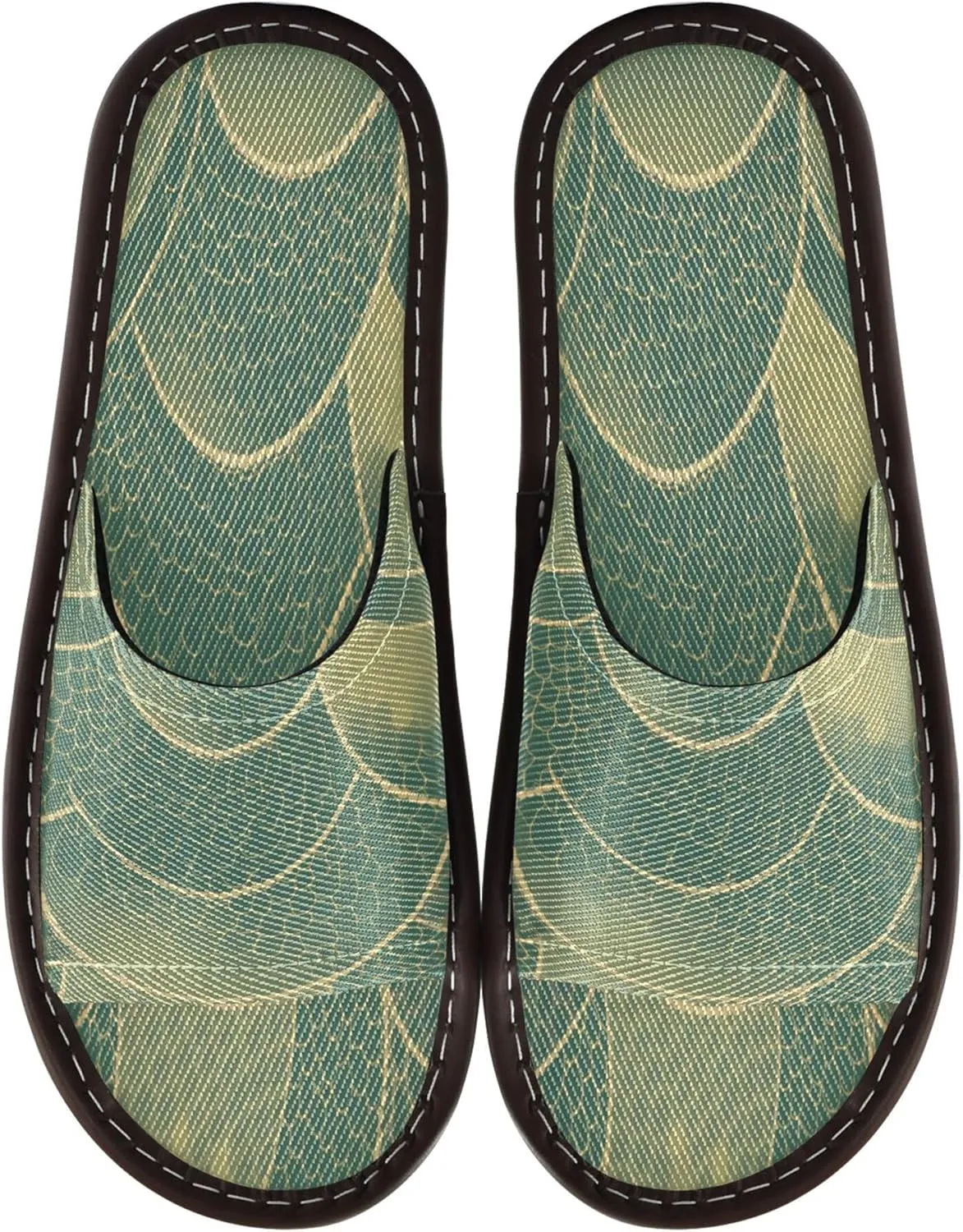 KLL Shower Slippers Indoor Outdoor Portable Non-Slip Open Toe Bedroom Shoes for Guest, Hotel, Travel, Airplane