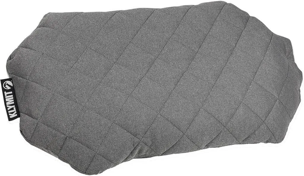 Klymit Insulated Double V Sleeping Pad and Luxe Travel Pillow Bundle