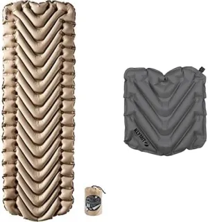 Klymit Insulated Static V Inflatable Sleeping Pad   V-Seat Inflatable Cushion