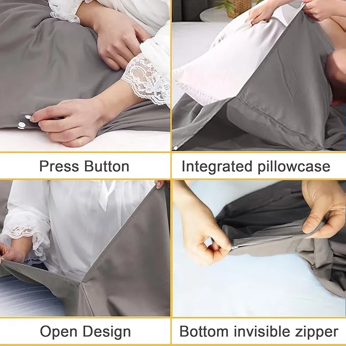 KOMUSMO Sleeping Bag Liner with Zipper, Ultralight Travel Sheets for Adults, Portable Sleep Sack Camping Sheet, Ideal for Traveling, Hiking, Tenting, Hotel and Camping