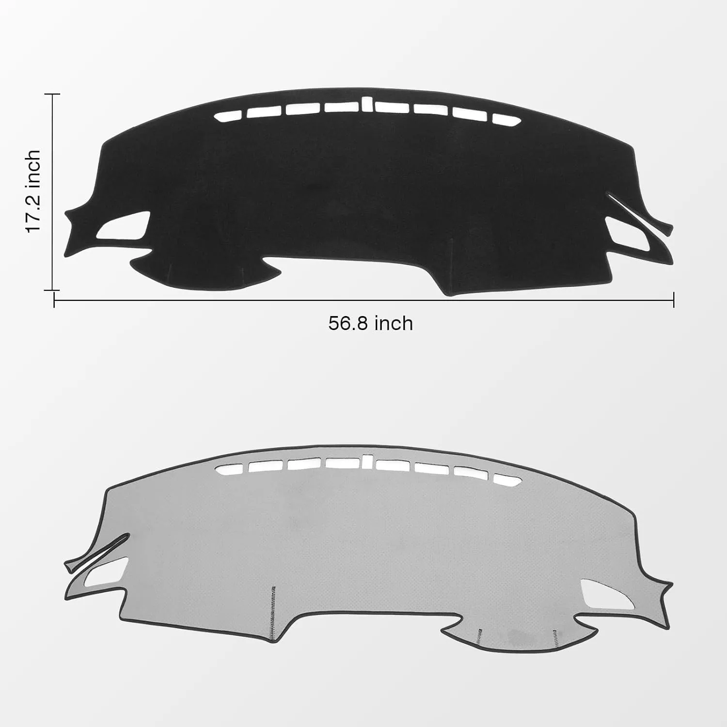 KUST Car Dash Cover Mat for Honda Civic 2016-2018 2019 2020 2021 (Hatchback/Sedan/Coupe) Polyester Non-Slip Center Console Dash Cover Interior for Civic Accessories Sunshade Windshield Glare Black