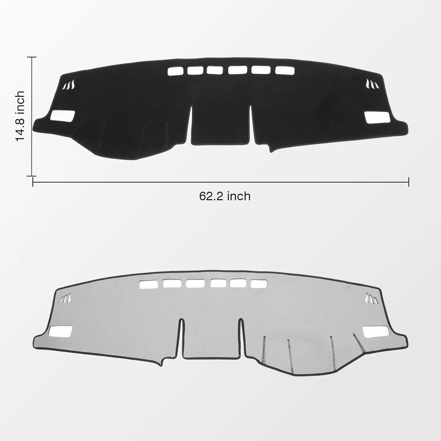 KUST Car Dash Cover Mat for Toyota RAV4 2019-2025 Left Hand Driving Non-Slip Center Console Dash Cover Interior for Toyota RAV4 Accessories Custom Fit Dash Mat Sunshade Windshield Glare Black
