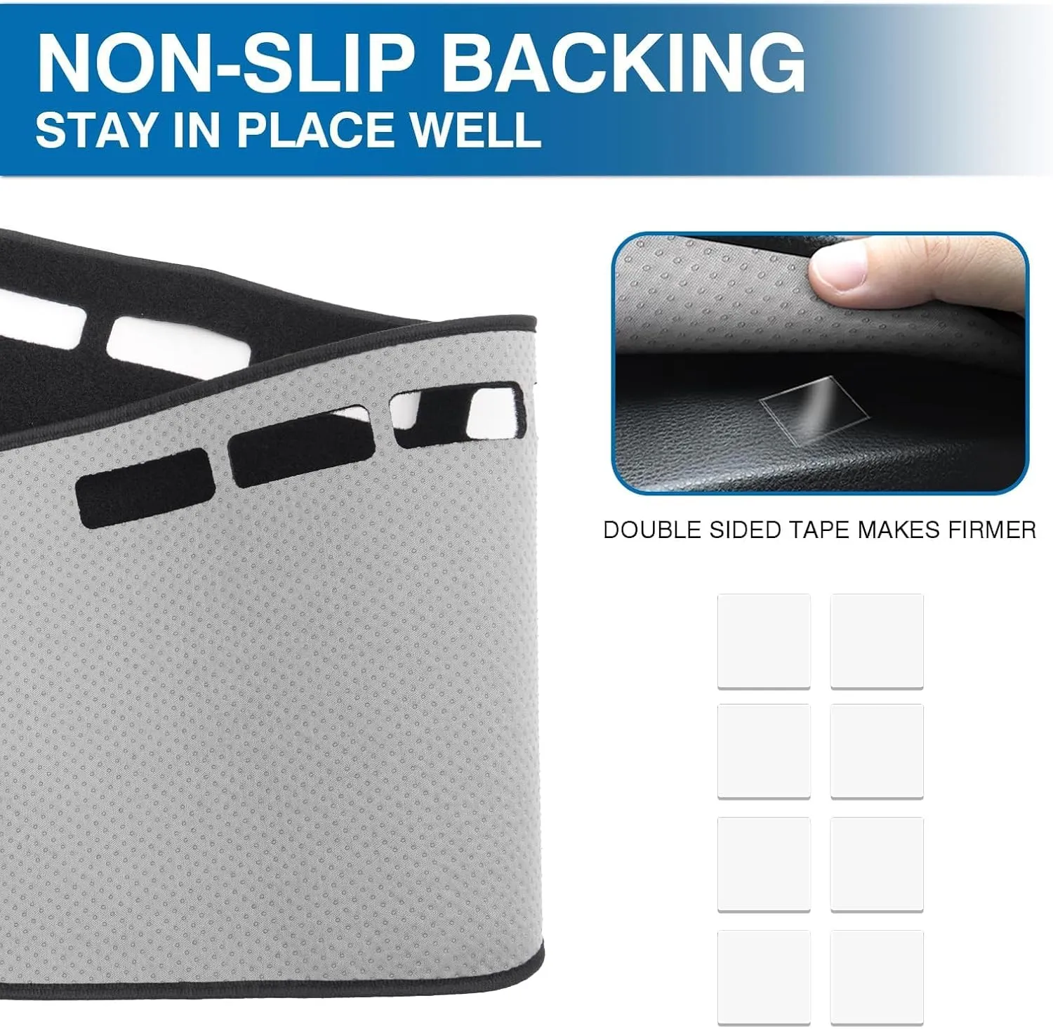 KUST Car Dash Cover Mat for Toyota RAV4 2019-2025 Left Hand Driving Non-Slip Center Console Dash Cover Interior for Toyota RAV4 Accessories Custom Fit Dash Mat Sunshade Windshield Glare Black
