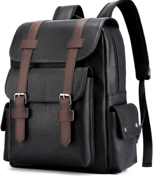 Laptop Backpack for Women Men College Computer Backpack for Women Large Leather Work Backpack Black Teacher Business Back Pack travel backpack Carry on Flight Approved