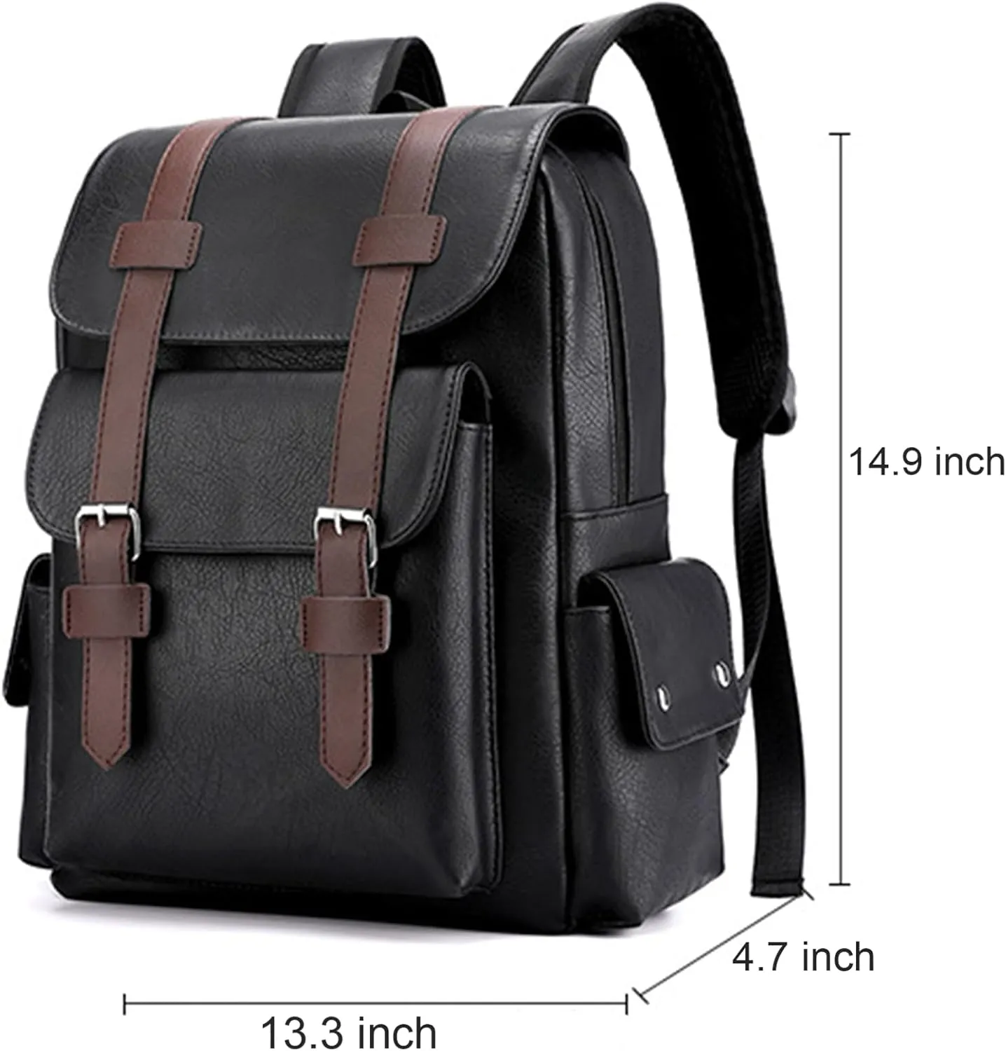 Laptop Backpack for Women Men College Computer Backpack for Women Large Leather Work Backpack Black Teacher Business Back Pack travel backpack Carry on Flight Approved