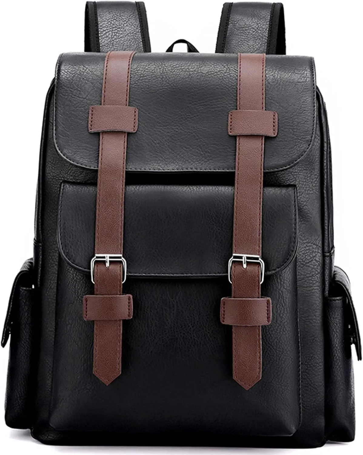 Laptop Backpack for Women Men College Computer Backpack for Women Large Leather Work Backpack Black Teacher Business Back Pack travel backpack Carry on Flight Approved