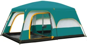 Large Camping Tent Travel Double-Layer Tent Waterproof Family Camping Tent Outdoor Camping Tent 6/8/10/12(Size:380 * 260 * 185cm)