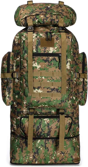 Large Capacity Backpack 100L, Outdoor Hiking Backpack Camping Trekking Survival Backpacks for Cycling, Climbing