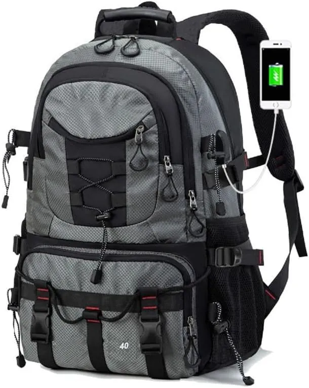 Large Capacity Multi Compartment Waterproof Travel Bag with Hiking Backpack