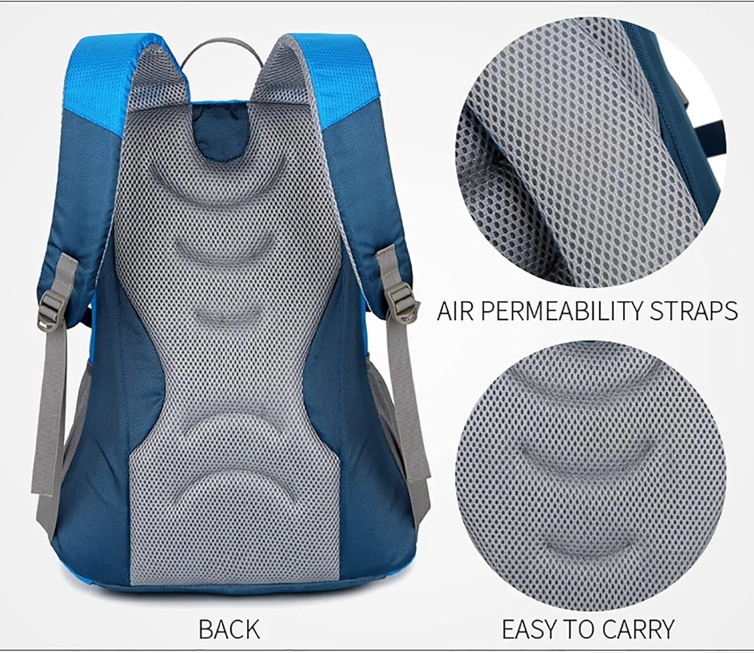 Large Capacity Outdoor Leisure Backpack Men Women Waterproof Daypack for Hiking Camping Cycling(Green)