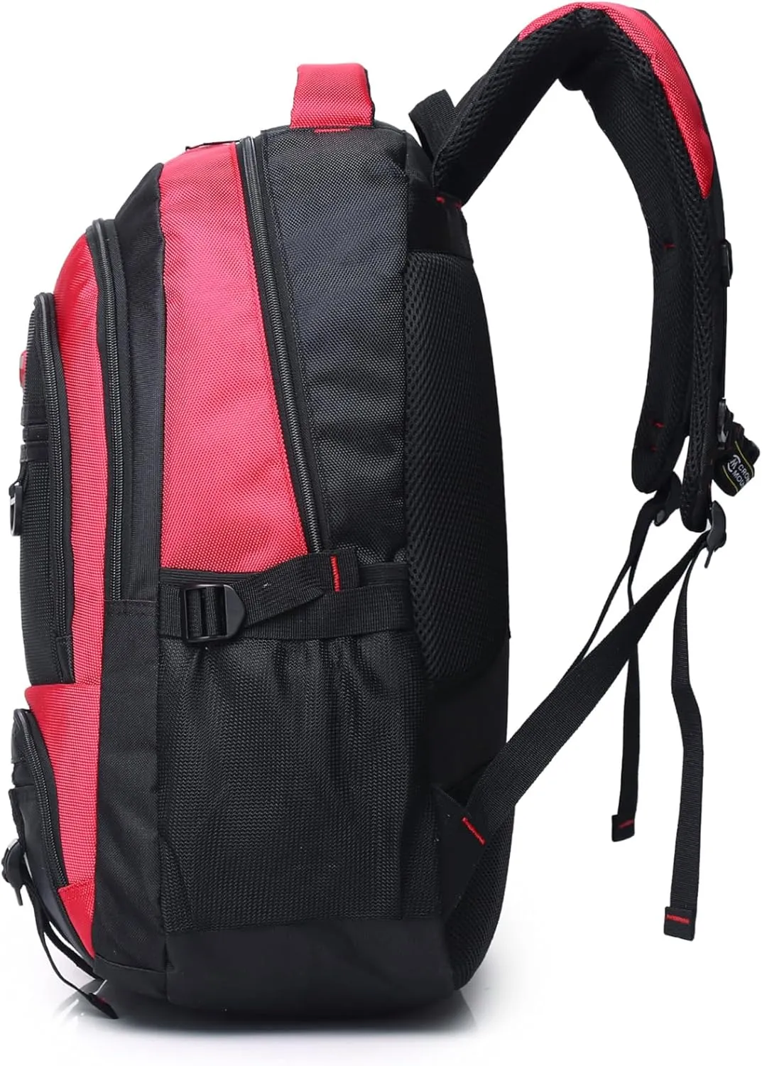 Large Hiking Backpack, 35L Lightweight Travel Backpack,Hiking Daypack for Women Men,Black Red