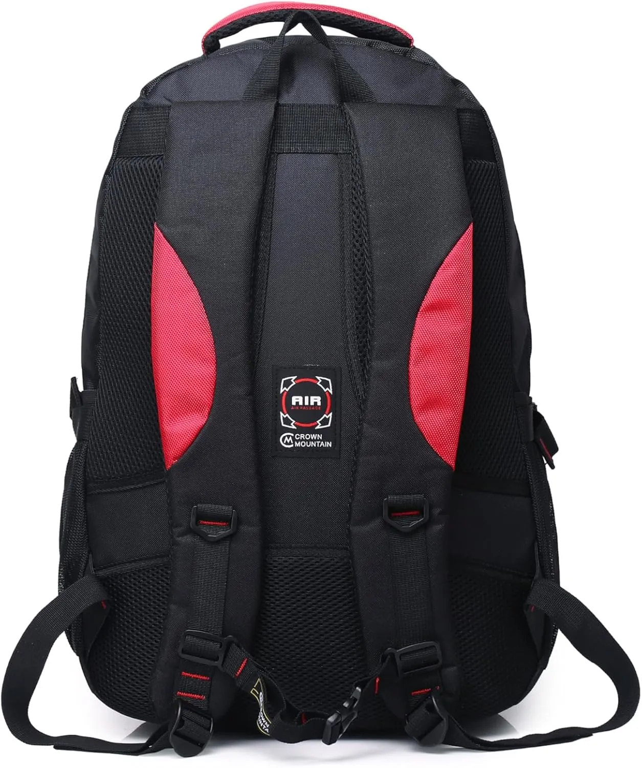 Large Hiking Backpack, 35L Lightweight Travel Backpack,Hiking Daypack for Women Men,Black Red