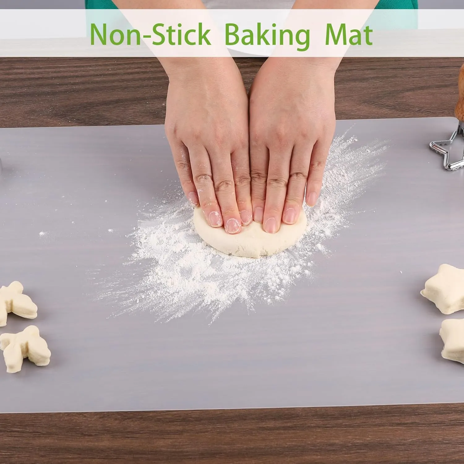 Large Silicone Mats for Kitchen Counter: 15.75” x 23.6” (1mm) Translucent Non-slip - Waterproof Clear Countertop Protector Liner - Heat Resistant Non-Stick Baking Mat 2 Pack