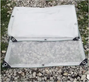 Large Tarpaulin Waterproof Heavy Duty Double Layer Transparent Rainproof Cloth Thicken Sun Room Tarpaulin Windproof Keep Warm Ground Sheet, Multiple Specifications(1.2x2m)
