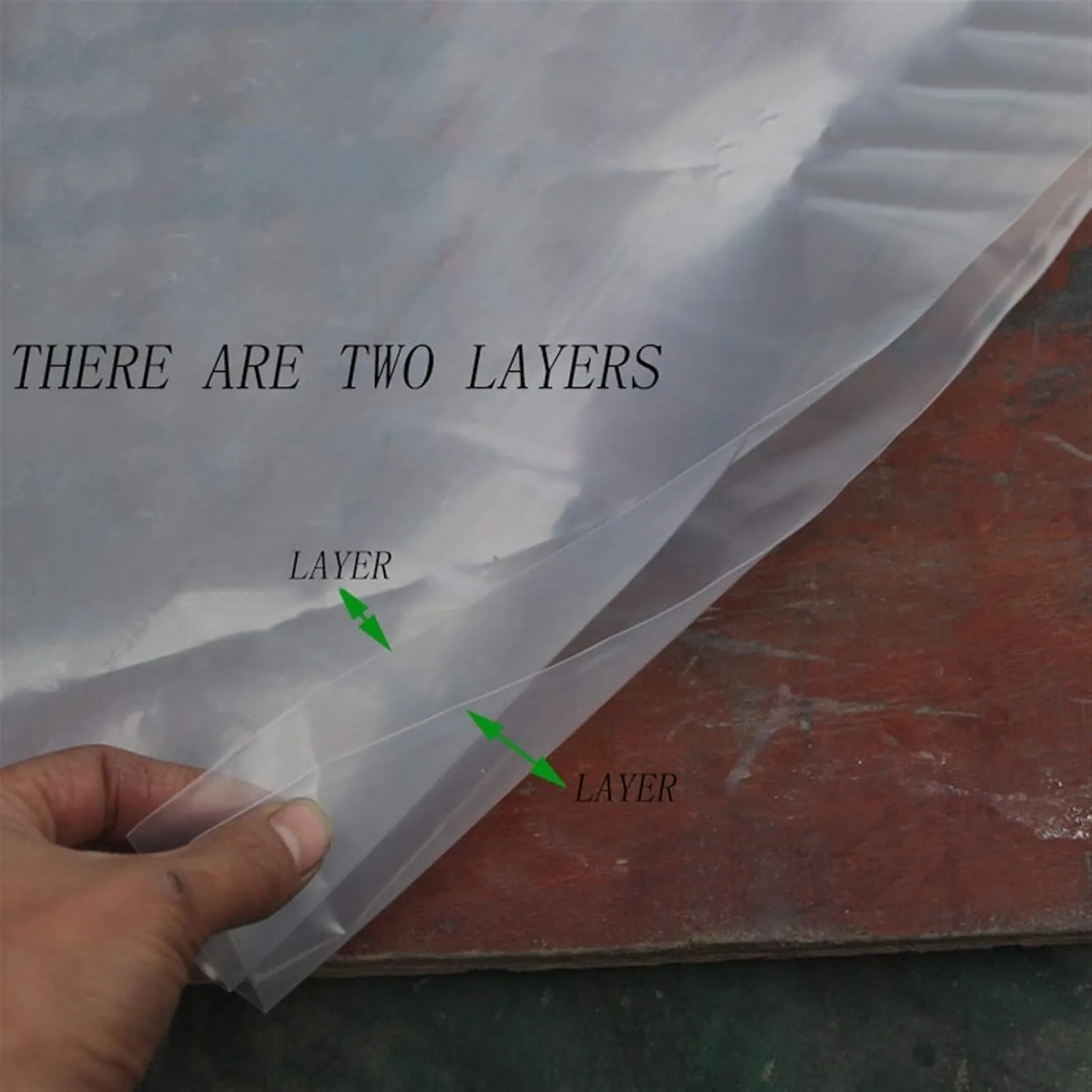 Large Tarpaulin Waterproof Heavy Duty Double Layer Transparent Rainproof Cloth Thicken Sun Room Tarpaulin Windproof Keep Warm Ground Sheet, Multiple Specifications(1.2x2m)