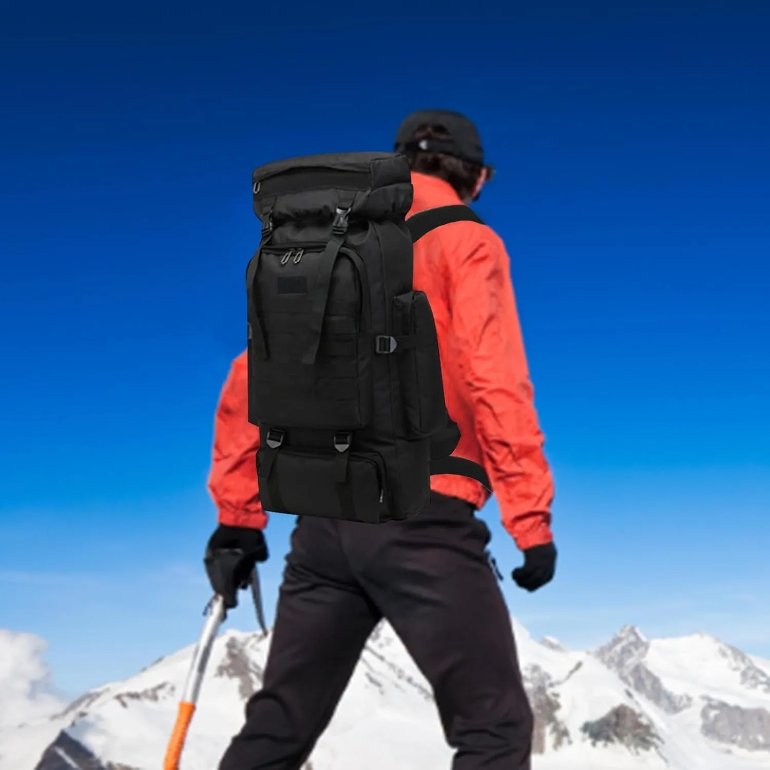 Large Trekking Backpack Men - Outdoor Camping Backpack Men, Waterproof Assault Pack Backpack | Large Hiking Backpack Men, Outdoor Hunting Backpack Men for Outdoor Hiking, Camping, Trekking, Hunting