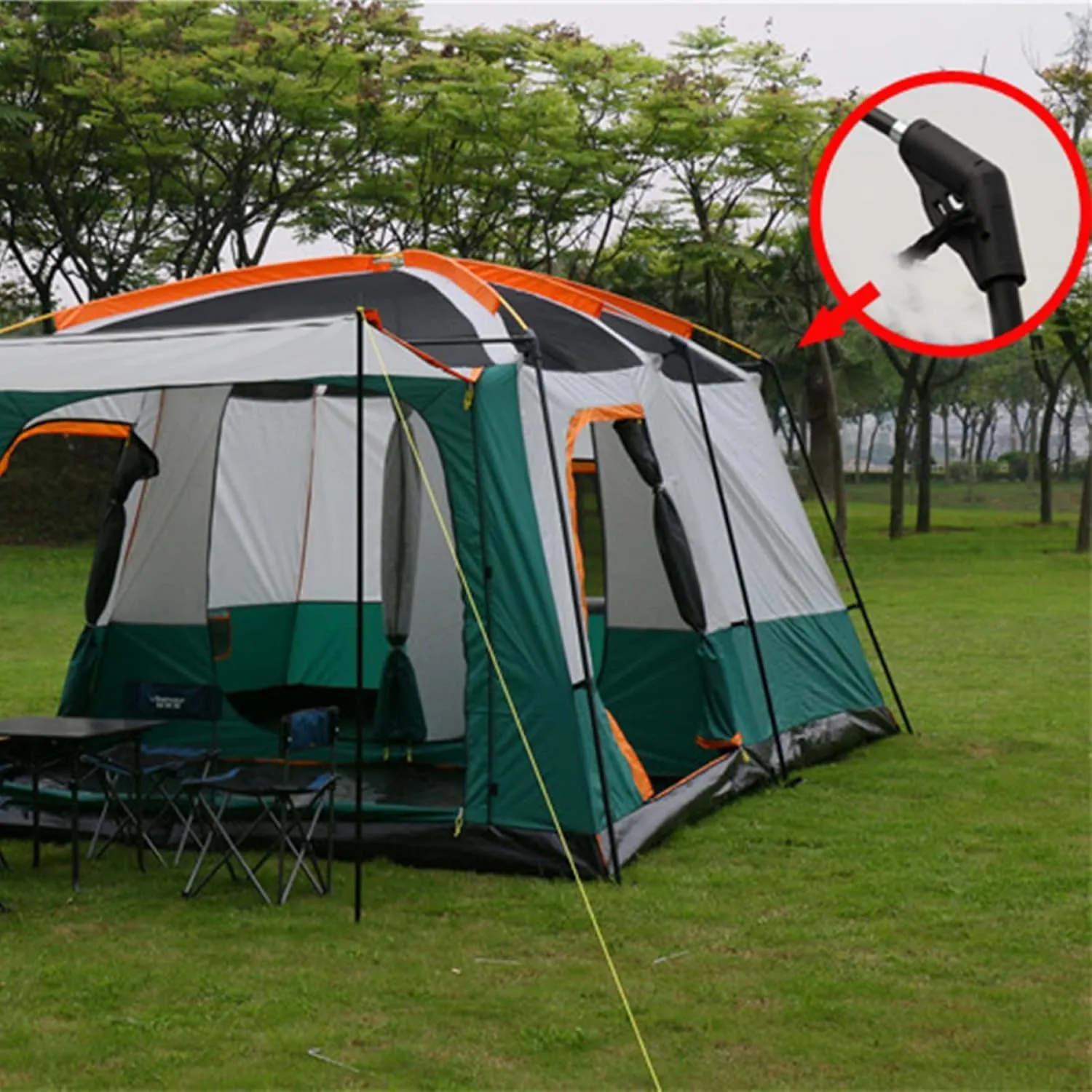 Large Two-Room Family Tent - Waterproof Tent - Camping Tent,with Aluminum Poles, Easy Set-Up for Outdoor, Hiking, Glamping Lightweight Camping Tent