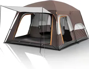Large Two-Room Family Tent - Waterproof Tent - Camping Tent,with Aluminum Poles, Easy Set-Up for Outdoor, Hiking, Glamping Lightweight Camping Tent